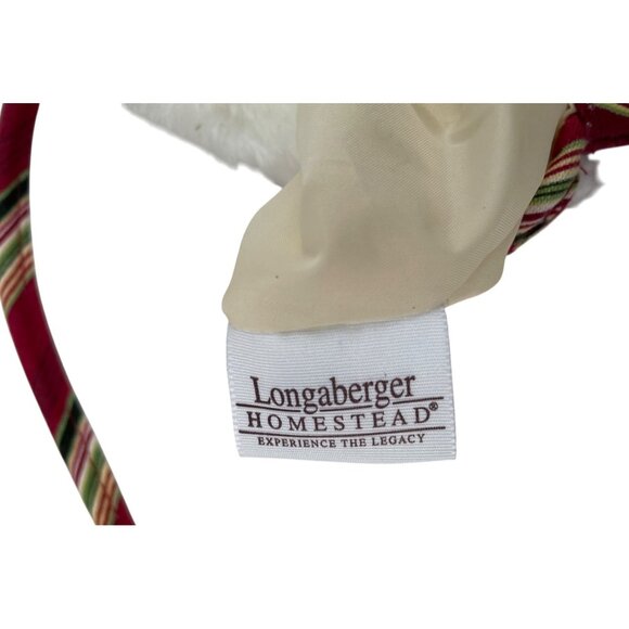 Longaberger Holiday Stripe Homestead Crossbody Purse Faux Fur - Picture 8 of 12